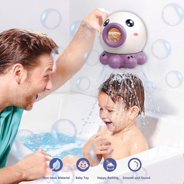 Octopus Fountain Bath Toy Water Jet Rotating Shower Bathroom Toy Summer Water Toys Sprinkler Beach Toys Kids Water Toys - Image 2
