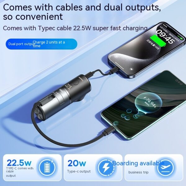 20W Fast Charge With Cable Mobile Power Supply - Image 3