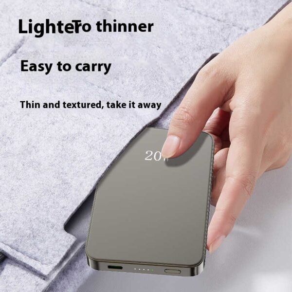 Ultra-thin Compact Portable Wireless Magnetic Power Bank - Image 2