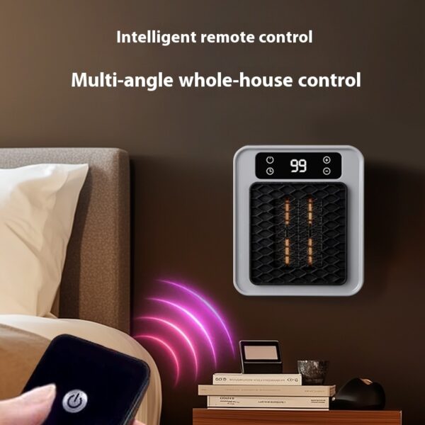 Mini Square Heater Plug Wall Socket Quick Heating Office Bathroom Graphene Warm Air Blower - Image 2