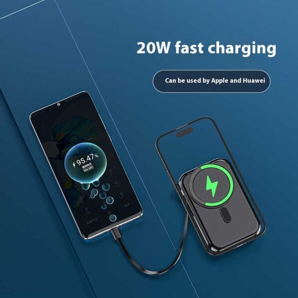 Ultra-thin Compact Portable Magnetic Wireless Power Bank - Image 4