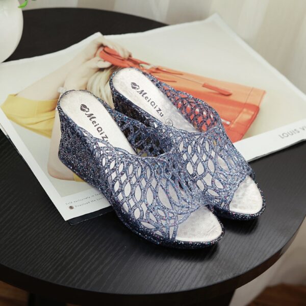 Slippers Bling Wedges Woman Casual Shoes Fashion - Image 3