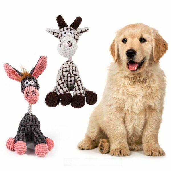 Dog Toy Play Funny Pet Puppy Chew Squeaker Squeaky Plush Sound Toys Clean Teeth - Image 2