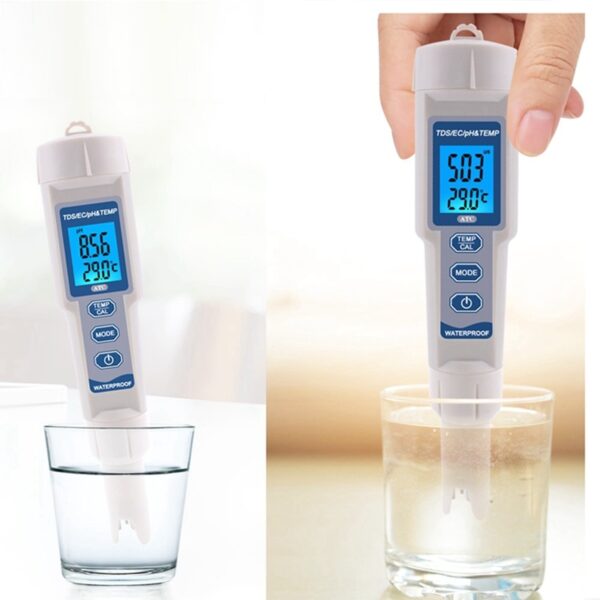Temperature, PH, Conductivity, Hardness, Water Quality Test Pen - Image 2