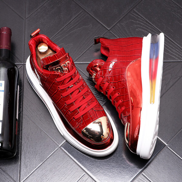 High-Top Shoes Fashion All-Match Trendy Men's Casual Short Boots - Image 5