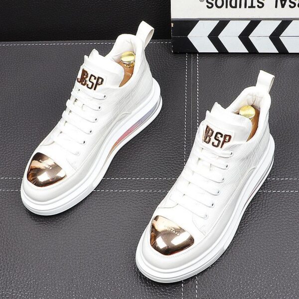 High-Top Shoes Fashion All-Match Trendy Men's Casual Short Boots - Image 7