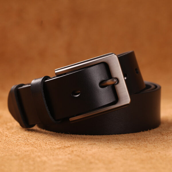 Men's Business Casual First Layer Cowhide Pin Buckle Belt - Image 3