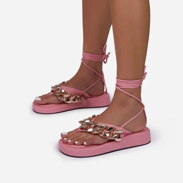 Women Sandals Platform Slippers Fashion Open Toe Sandalias Summer Fashion Ankle Strap Woman Sandals Ladies Thick Shoes - Image 2