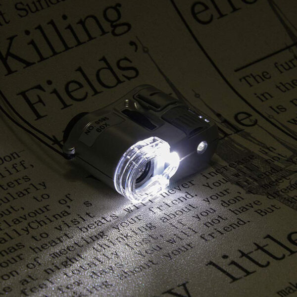 Portable Pocket Type 60 Times LED Currency Detector Lamp Magnifying Glass - Image 3