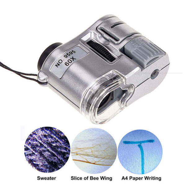 Portable Pocket Type 60 Times LED Currency Detector Lamp Magnifying Glass - Image 5