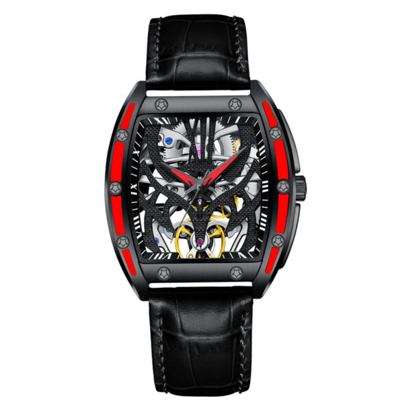 Automatic Mechanical Watch Hollow Flywheel Waterproof Luminous Square - Image 3