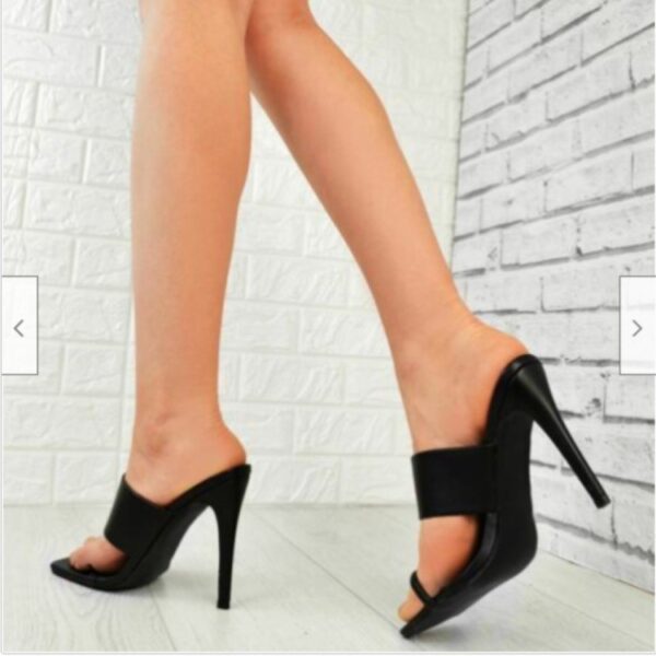 Woman Shoes European And American Foreign Trade Wish Fashion Stiletto High Heel Flip Flops - Image 4