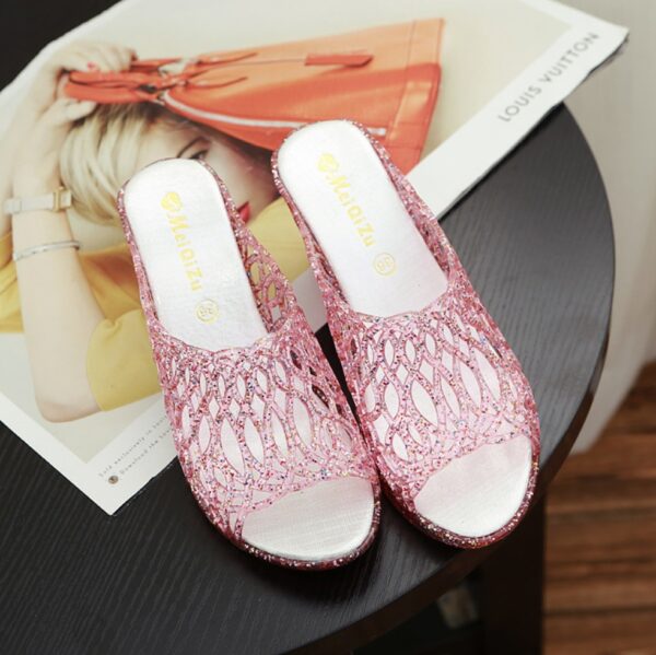 Slippers Bling Wedges Woman Casual Shoes Fashion - Image 6