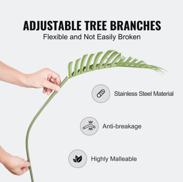 Artificial Palm Tree, 4 FT Tall Faux Plant, Secure PE Material & Anti-Tip Tilt Protection Low-Maintenance Plant, Lifelike Green Fake Tree For Home Office Warehouse Decor Indoor Outdoor - Image 2