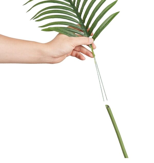 Artificial Gold Cane Palm Tree, 6.5 FT Tall Faux Plant, PE Material & Anti-Tip Tilt Protection Low-Maintenance Plant, Lifelike Green Fake Tree For Home Office Warehouse Decor Indoor Outdoor - Image 3