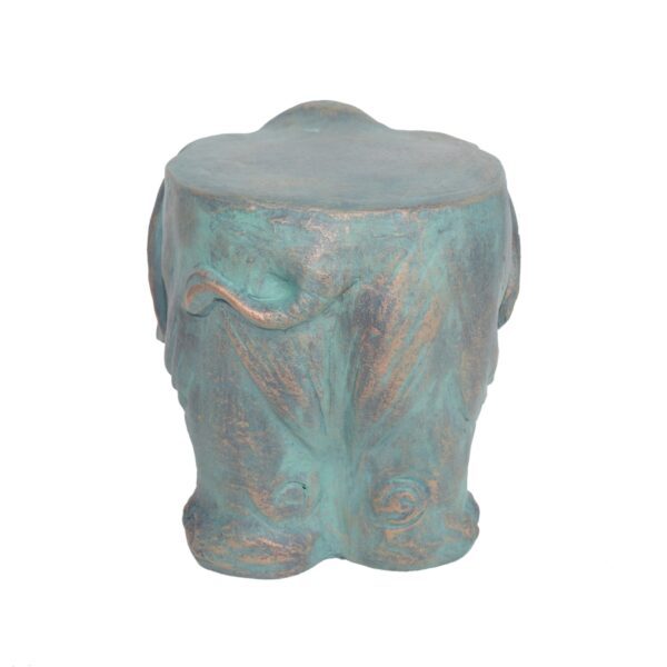 Elephant Garden Stool, Copper Patina - Image 4
