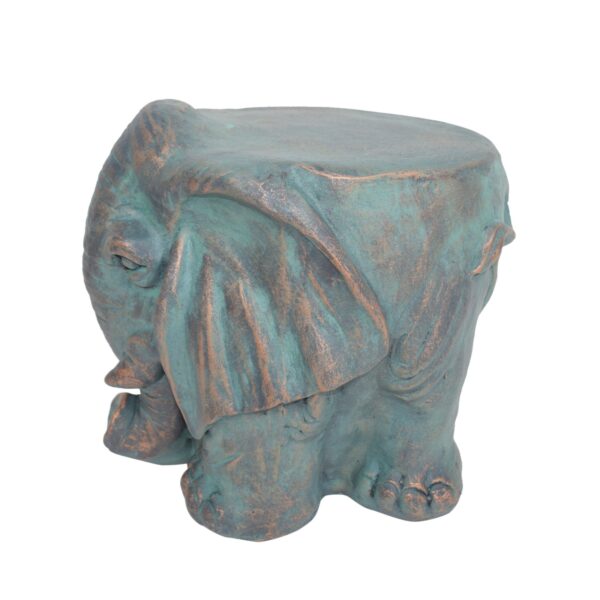 Elephant Garden Stool, Copper Patina - Image 5