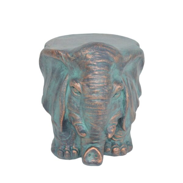 Elephant Garden Stool, Copper Patina - Image 7