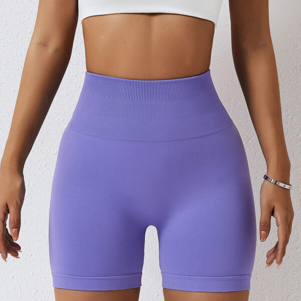 Seamless Yoga Shorts In Europe And The United States With High Hips And Waist - Image 6