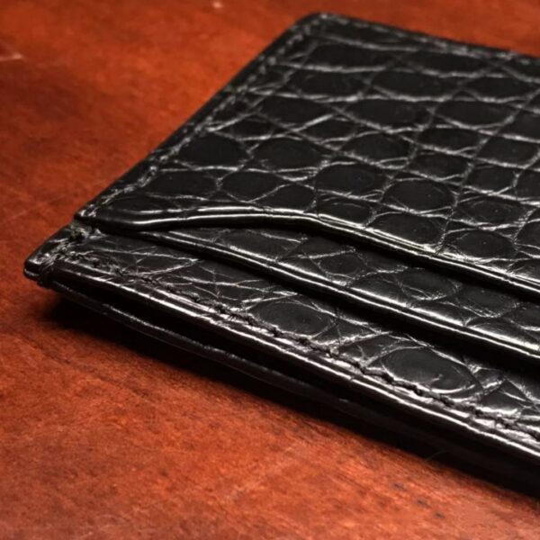 Crocodile Pattern Genuine Leather Fashionable Men's Multi Card Wallet - Image 2