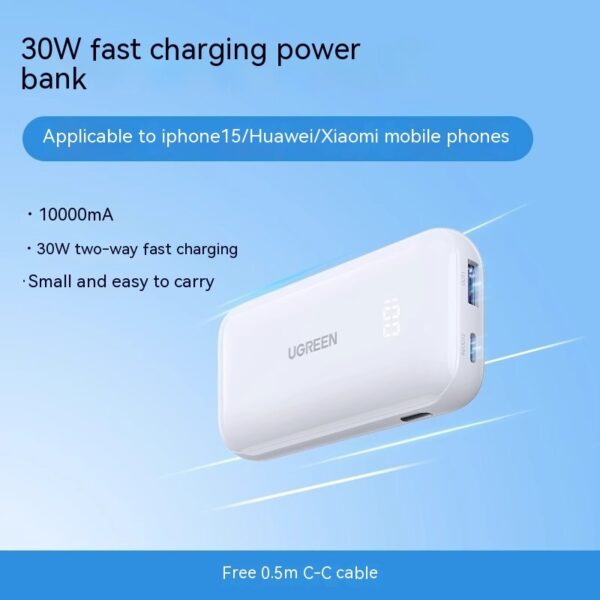 30W Fast Charge 10000 MA Power Bank - Image 2
