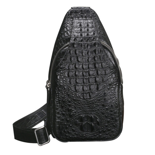 Leather Chest Bag Men's Casual Crossbody - Image 2