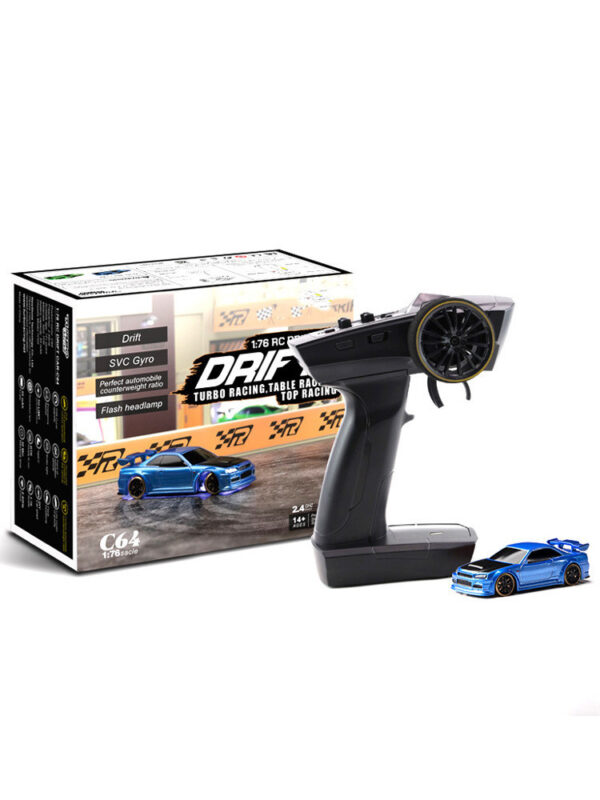 Turbo Racing 1vs76 C64 Drift RC Car With Gyro Radio Full Proportional Remote Control Toys RTR Kit For Kids And Adults - Image 5