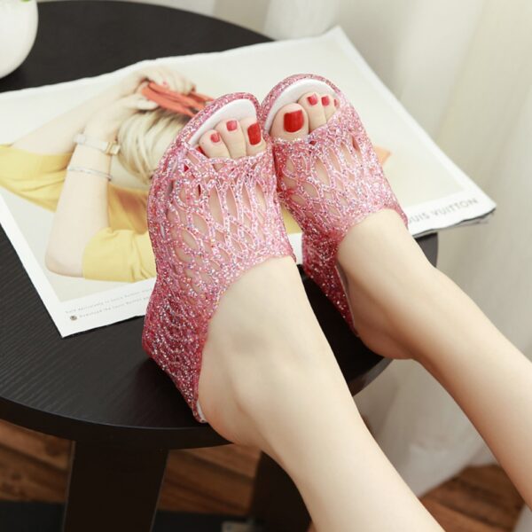 Slippers Bling Wedges Woman Casual Shoes Fashion - Image 2