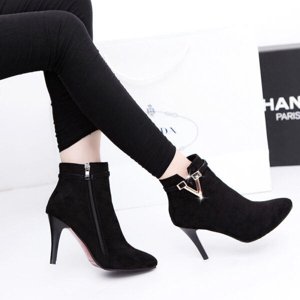 British Martin boots new high heel women boots pure V word boots and bare boots woman - Image 6