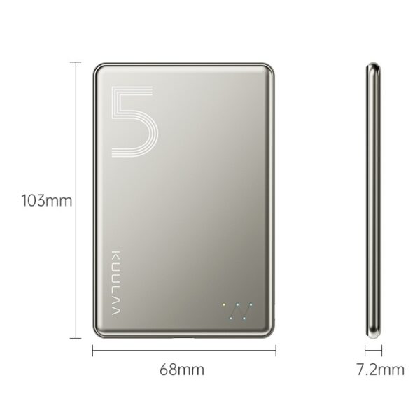 Ultra-thin Magnetic Wireless Power Bank 5000 MA - Image 3