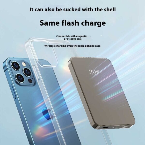 Ultra-thin Compact Portable Wireless Magnetic Power Bank - Image 4