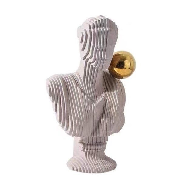 Modern Light Luxury Cut Female Character Art Sculpture Crafts Ornaments - Image 2