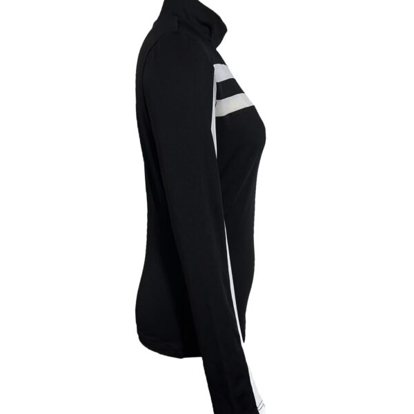 Ladies' Fashionable Top With Sexy Mesh T-shirt And Split Off Off Off Shoulder High Neck Design - Image 4