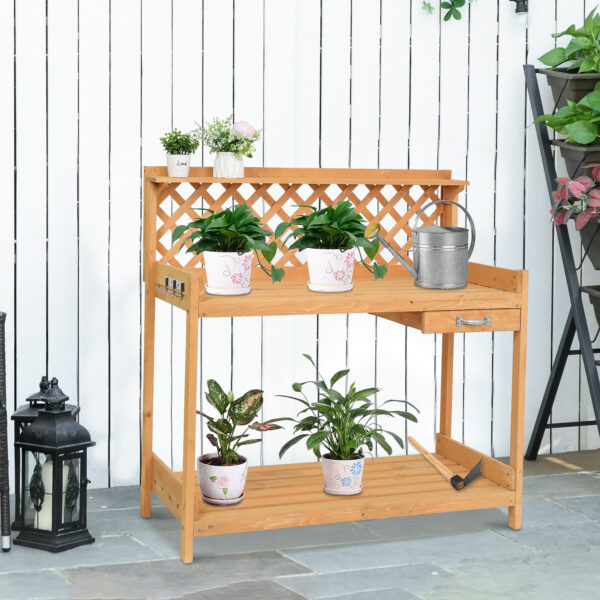 Garden Workbench With Drawer - Image 2