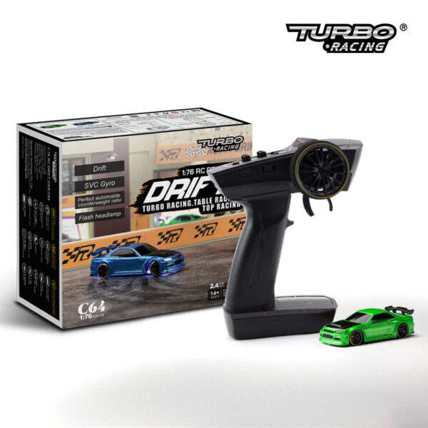 Turbo Racing 1vs76 C64 Drift RC Car With Gyro Radio Full Proportional Remote Control Toys RTR Kit For Kids And Adults - Image 8