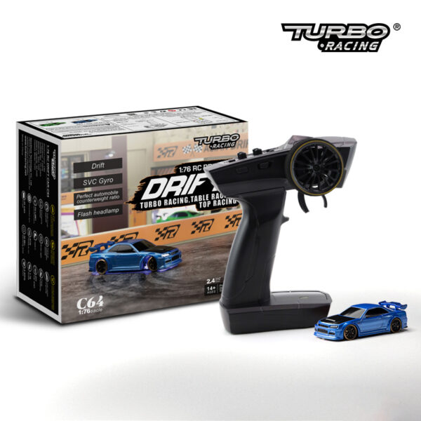 Turbo Racing 1vs76 C64 Drift RC Car With Gyro Radio Full Proportional Remote Control Toys RTR Kit For Kids And Adults - Image 7