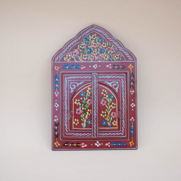 Hand Painted Door Makeup Mirror Boho Decor Home - Image 5