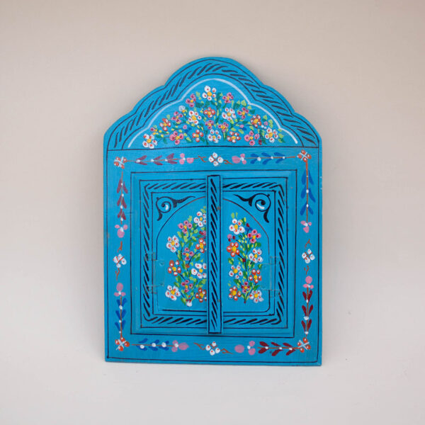 Hand Painted Door Makeup Mirror Boho Decor Home - Image 3