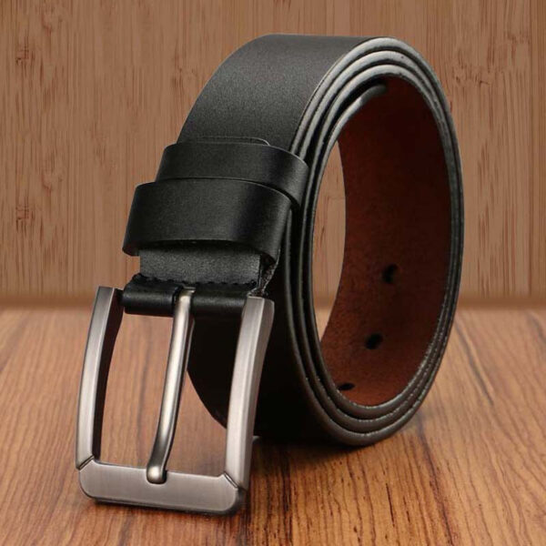 Men's Korean Style All-match Yellow Leather Trouser Belt - Image 8
