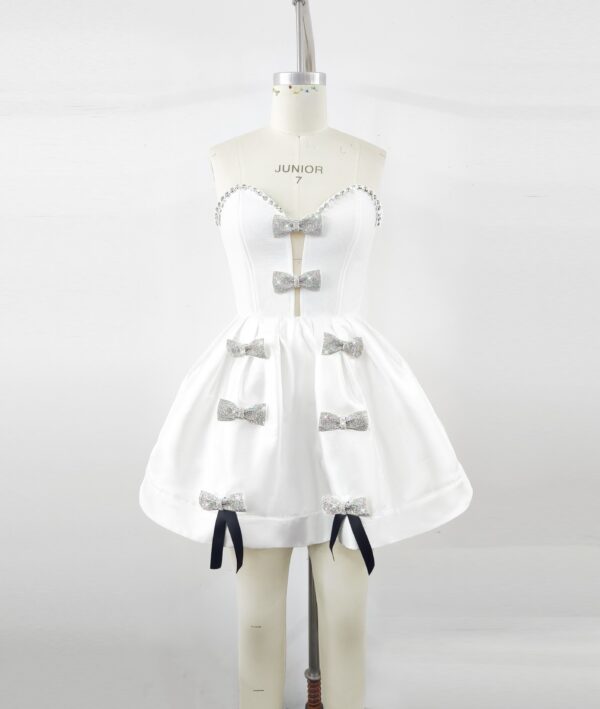 Bowknot Diamond Birthday Party Formal Dress Party Bandage One-piece Dress - Image 6