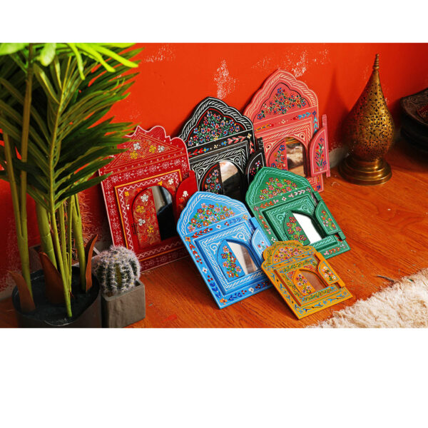 Hand Painted Door Makeup Mirror Boho Decor Home - Image 4
