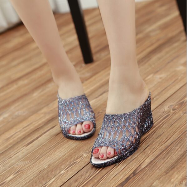 Slippers Bling Wedges Woman Casual Shoes Fashion - Image 4