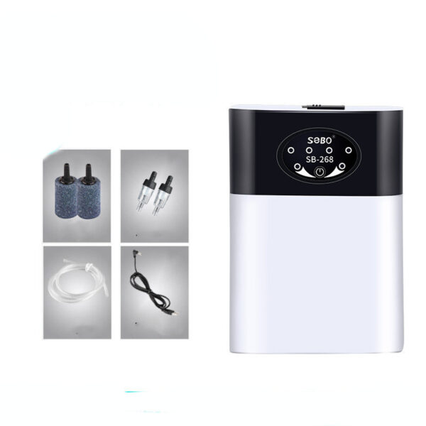 Songbao Small Aquarium Oxygen Pump Ultra-quiet Charging Two Users Outdoor Fishing - Image 2