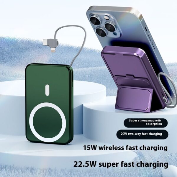 Magnetic Power Bank With Cable Bracket - Image 2