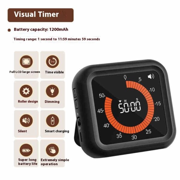 Visual Mute Time Manager Self-discipline Alarm Clock - Image 5