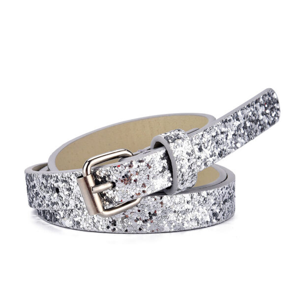 Ladies Kids Belts Heart Glitter  Jeans Cropped - Image 6