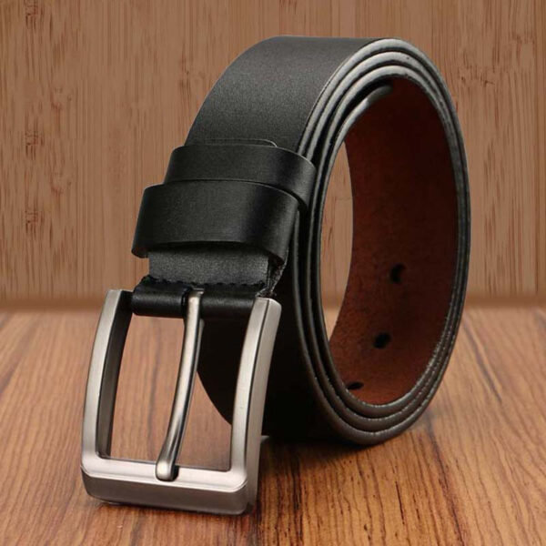 Men's Korean Style All-match Yellow Leather Trouser Belt - Image 2