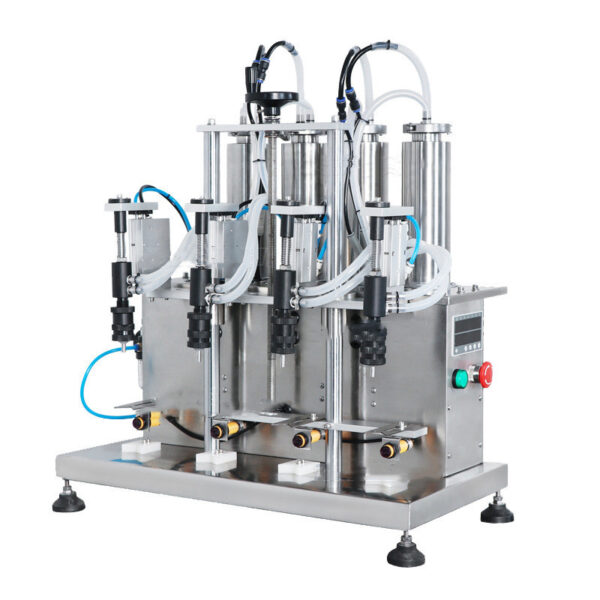 4 Head Vacuum Negative Pressure Liquid Canning Machine For Perfume