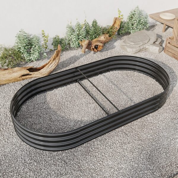 Oval Metal Elevated Garden Bed - Image 8