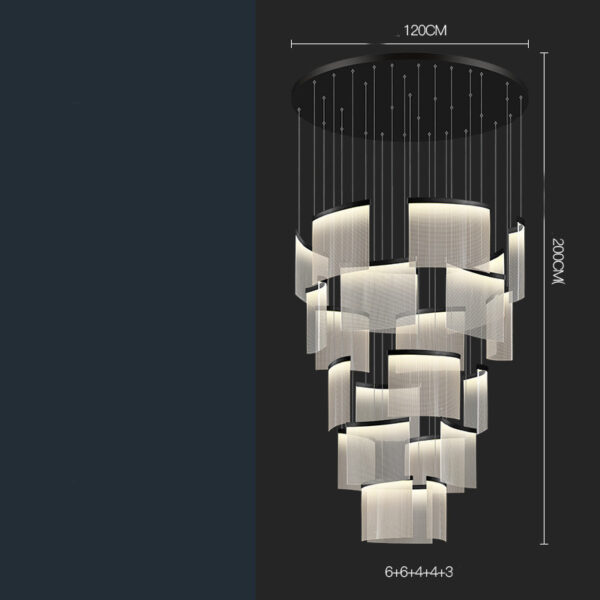 Villa Duplex Large Chandelier Living Room - Image 9